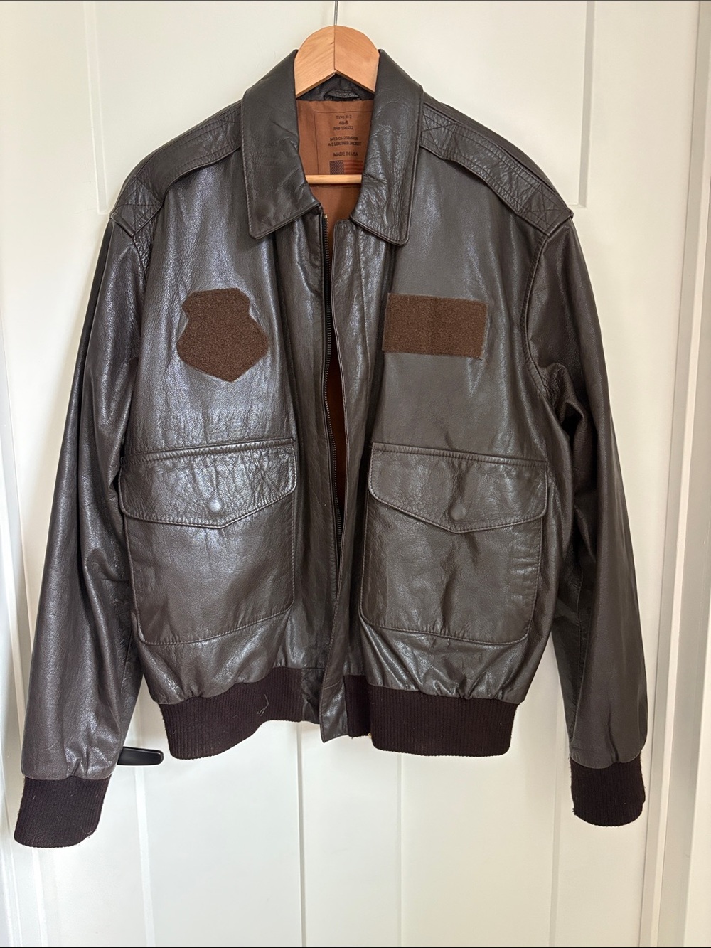 Official US Military Issue Type A-2 bomber Flight Jacket. 48R